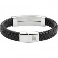 Браслет Zippo Steel Bar Braided Leather Bracelet (20 см) купить в Улан-Удэ