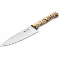 Кухонный шеф-нож Boker Tenera Chef’s Medium Ice Beech, 158 мм, сталь С75, рукоять белый бук купить в Улан-Удэ