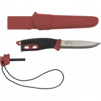 Нож с фиксированным лезвием Morakniv Companion Spark Black Red, сталь Sandvik 12C27, рукоять резина/пластик купить в Улан-Удэ