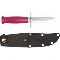 Нож с фиксированным лезвием Morakniv Scout 39 Safe Cerise, сталь Sandvik 12С27, рукоять береза, розовый купить в Улан-Удэ