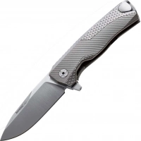 Нож складной LionSteel ROK G, сталь Bhler M390 Satin Finish, рукоять титан, серый цвет купить в Улан-Удэ