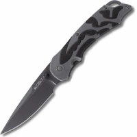 Полуавтоматический складной нож Moxie Silver, CRKT 1102, сталь 8Cr14MoV Black Oxide, рукоять термопластик/резина, серый купить в Улан-Удэ