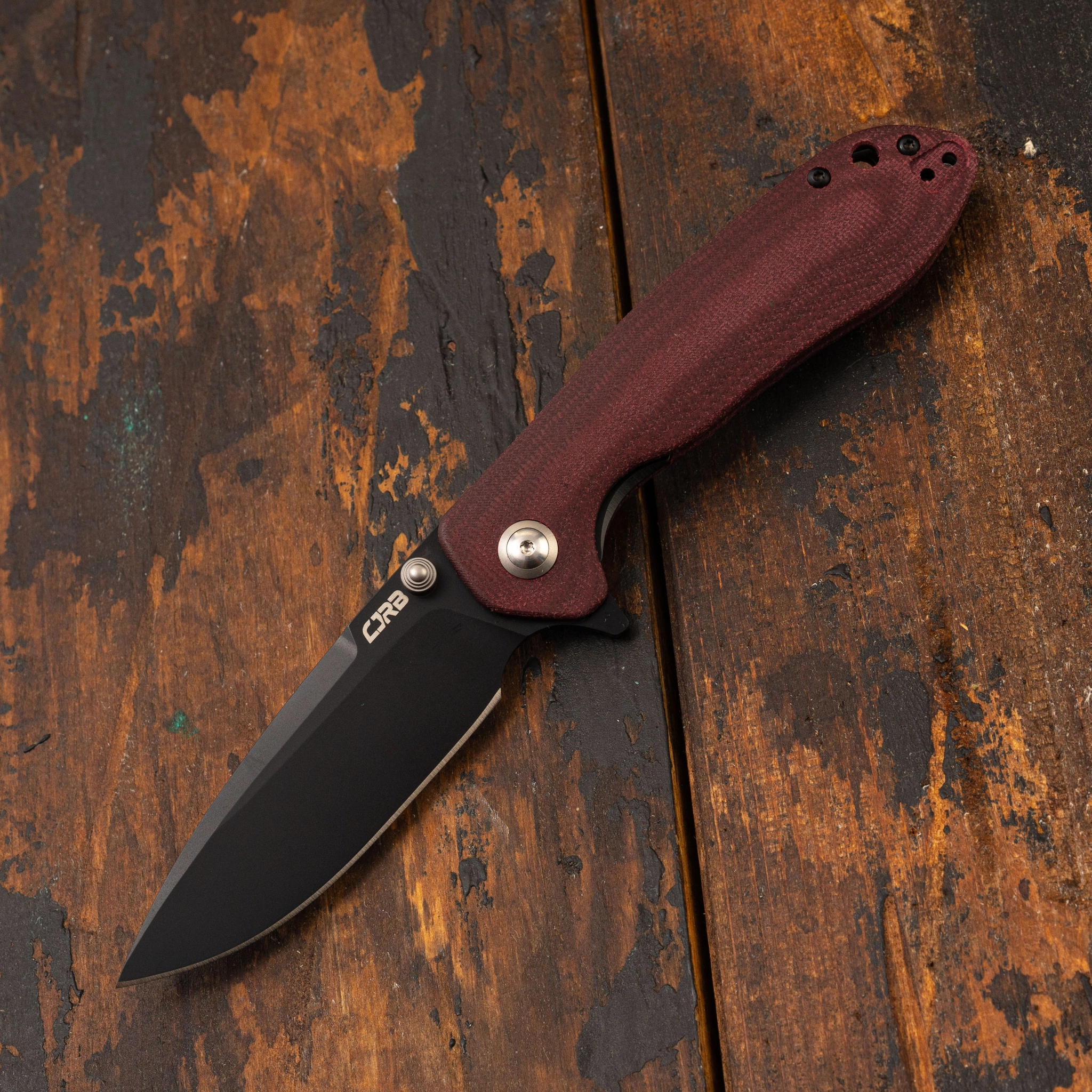 Складной нож CJRB Scoria, сталь AR-RPM9, Coral Micarta