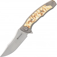 Складной нож Maxace Halictus Mokume, сталь M390, рукоять Mokume/Titanium купить в Улан-Удэ