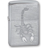 Зажигалка ZIPPO Scorpion Brushed Chrome, латунь с никеле-хром.покрыт., серебр., матов., 36х56х12 мм купить в Улан-Удэ